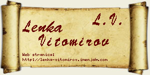 Lenka Vitomirov vizit kartica